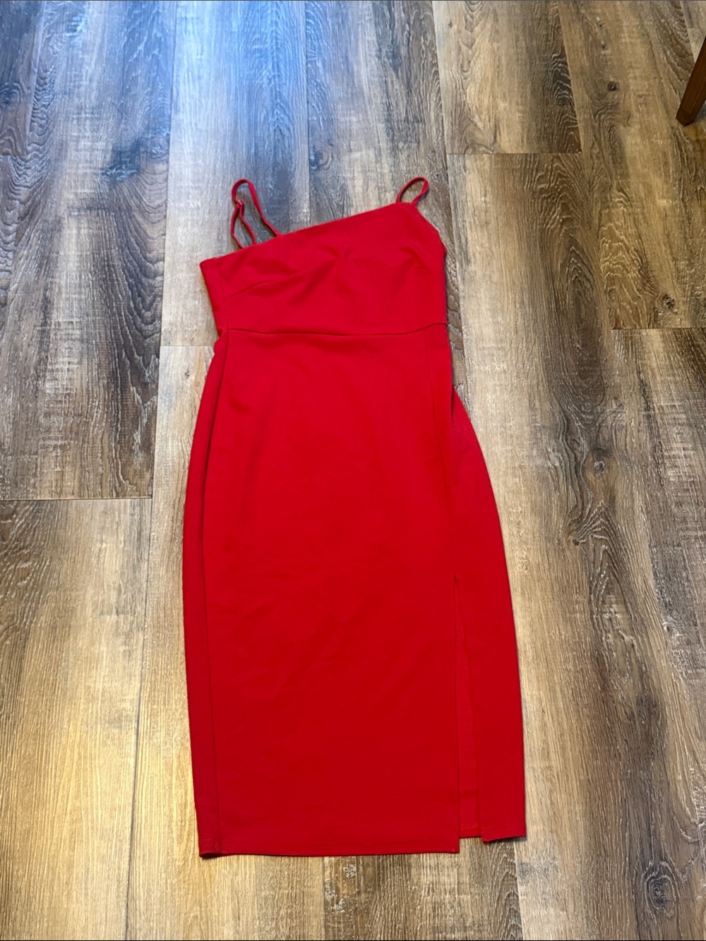 Women’s Red Spaghetti Strap Sheath Dress